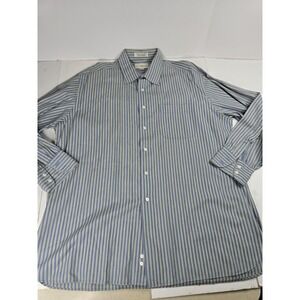John W. Nordstrom Italian Broadcloth Dress Shirt Men Sz‎ 17/34 Italian Cotton